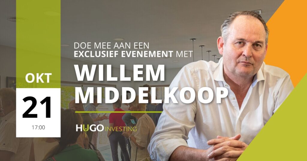 Willem Middelkoop spreekt tijdens de Hugo Investing Private Investor Evening in Spanje.